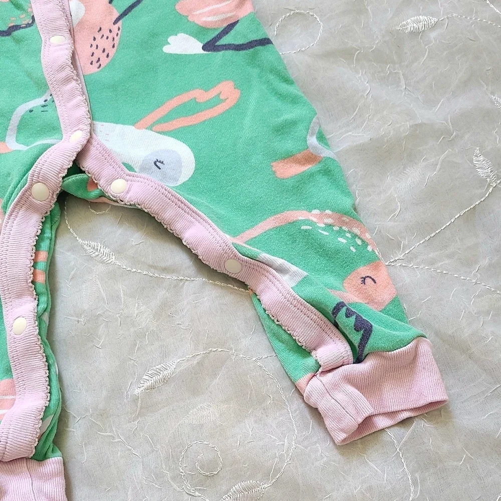 Carter's 12 Month Sleeper One Piece Snaps Humming Bird Design Footless Pajamas